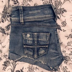 Almost Famous Distressed Jean Shorts